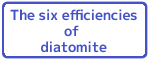 The six efficiencies of diatomite